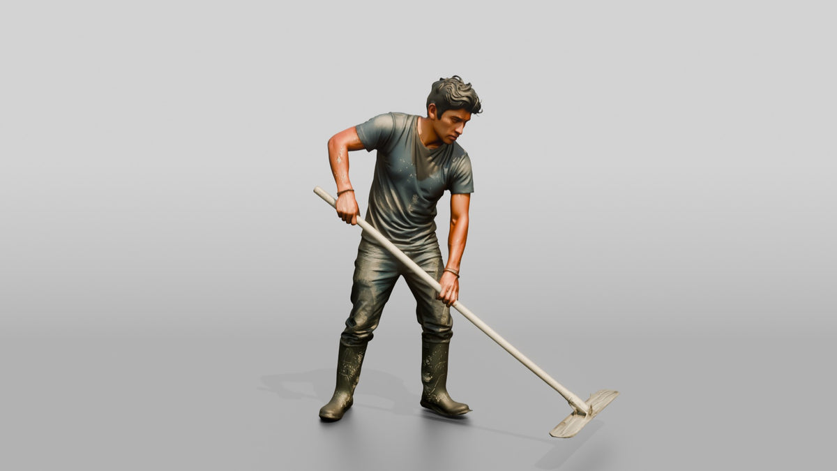 Construction Worker Man 09 - 3D character model, view 1