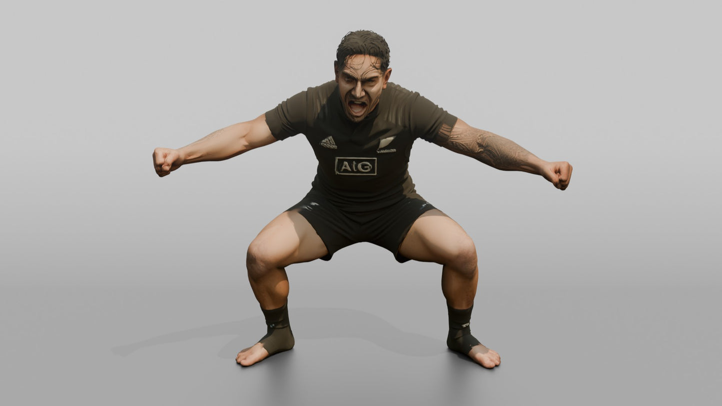 Maori Team Leader Performing the Haka