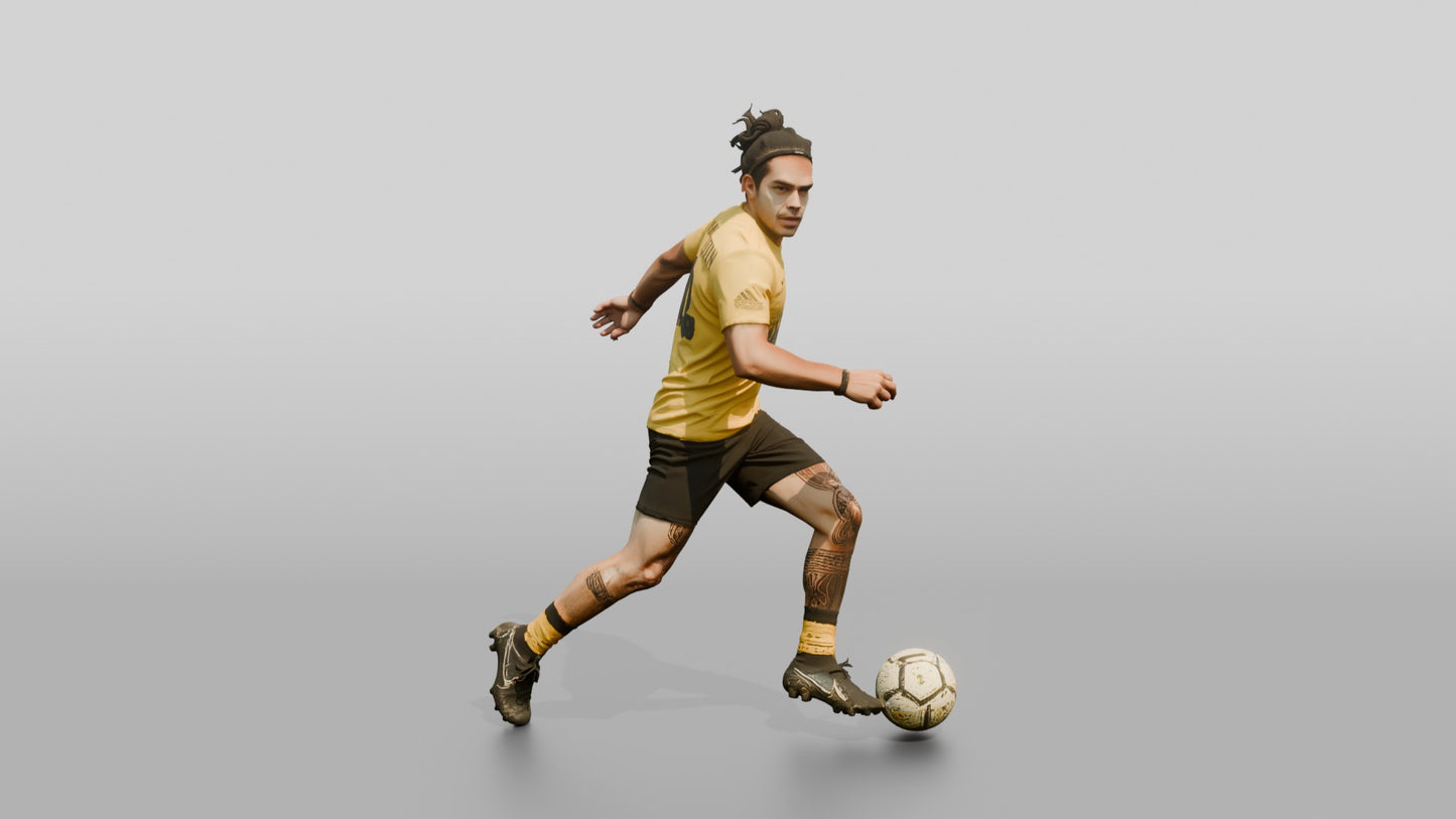 Soccer Player Side-Step Dribble