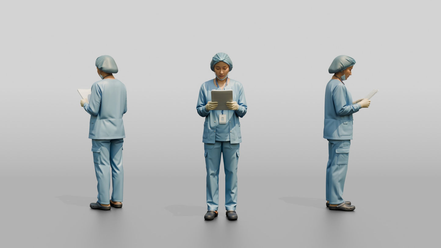 Young Southeast Asian Woman Doctor Reading
