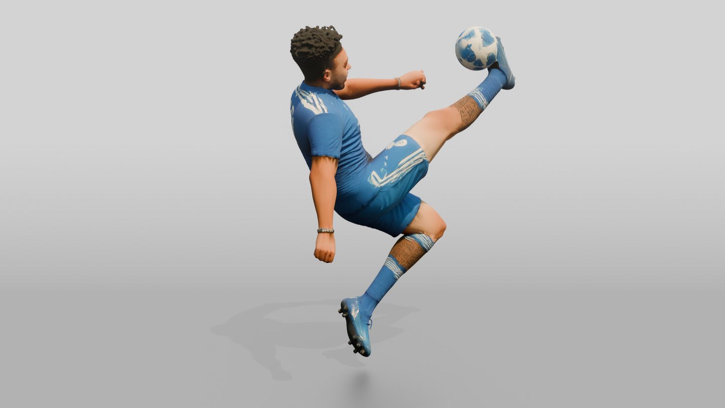Soccer Player Side-Volley Shot