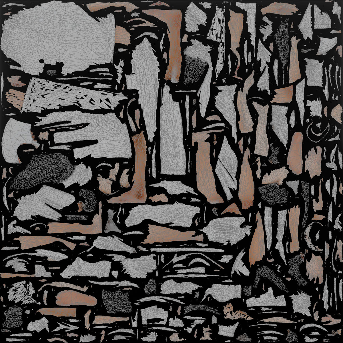 Spa Client Man Standing Stretching Both Arms Overhead In A Robe - UV layout, base color map