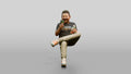 Chinese Boy Sitting with Phone and Drink