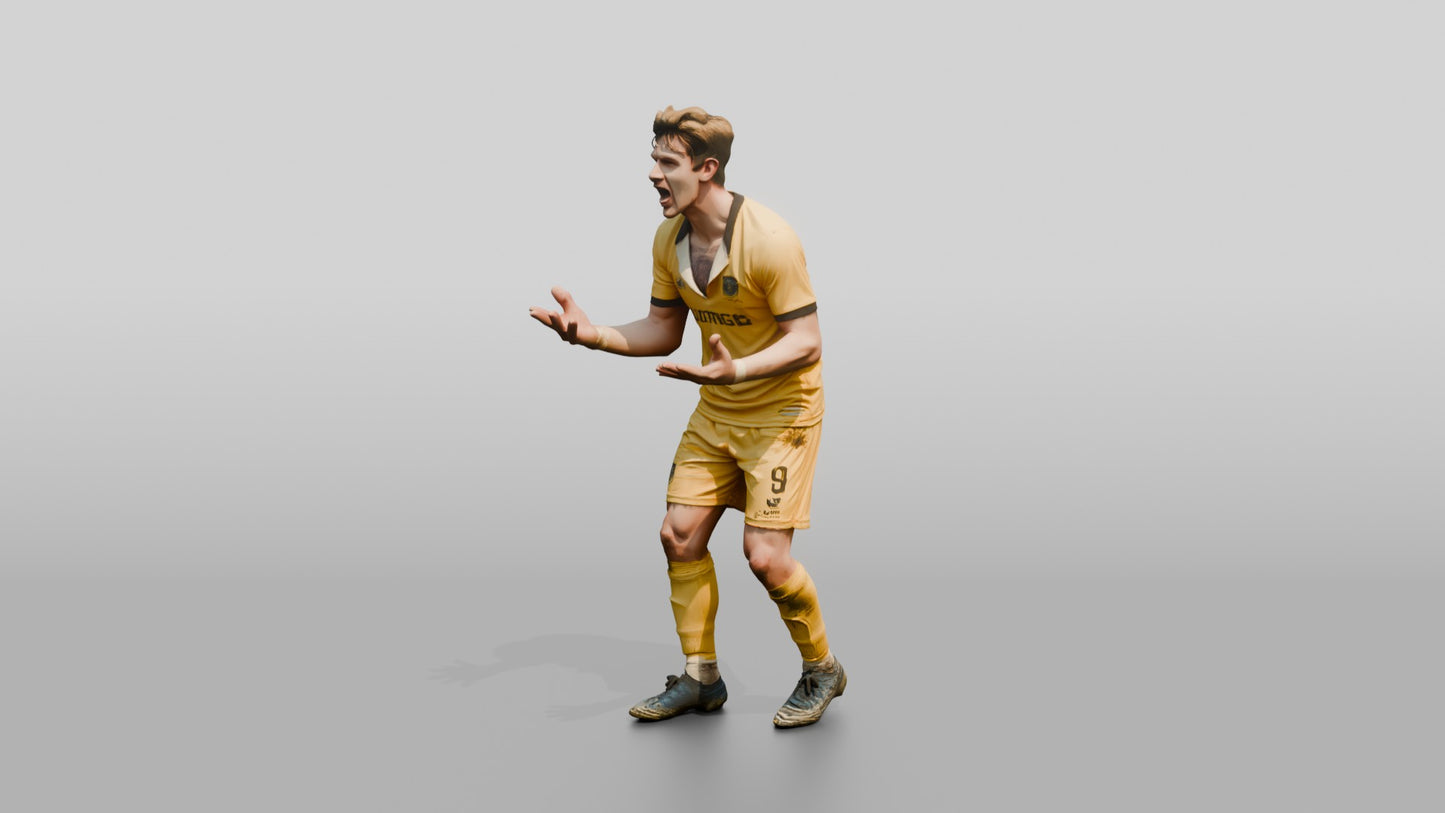 Soccer Player Shouting at the Referee