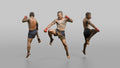 Muay Thai Fighter Flying Knee Strike