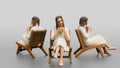 Woman on a Chair Checking Her Phone