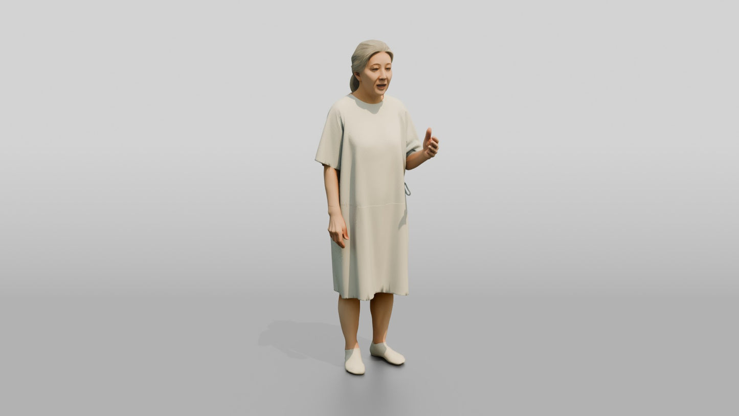 Elderly Woman Patient Talking and Gesturing