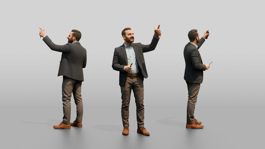 Businessman Pointing Upward