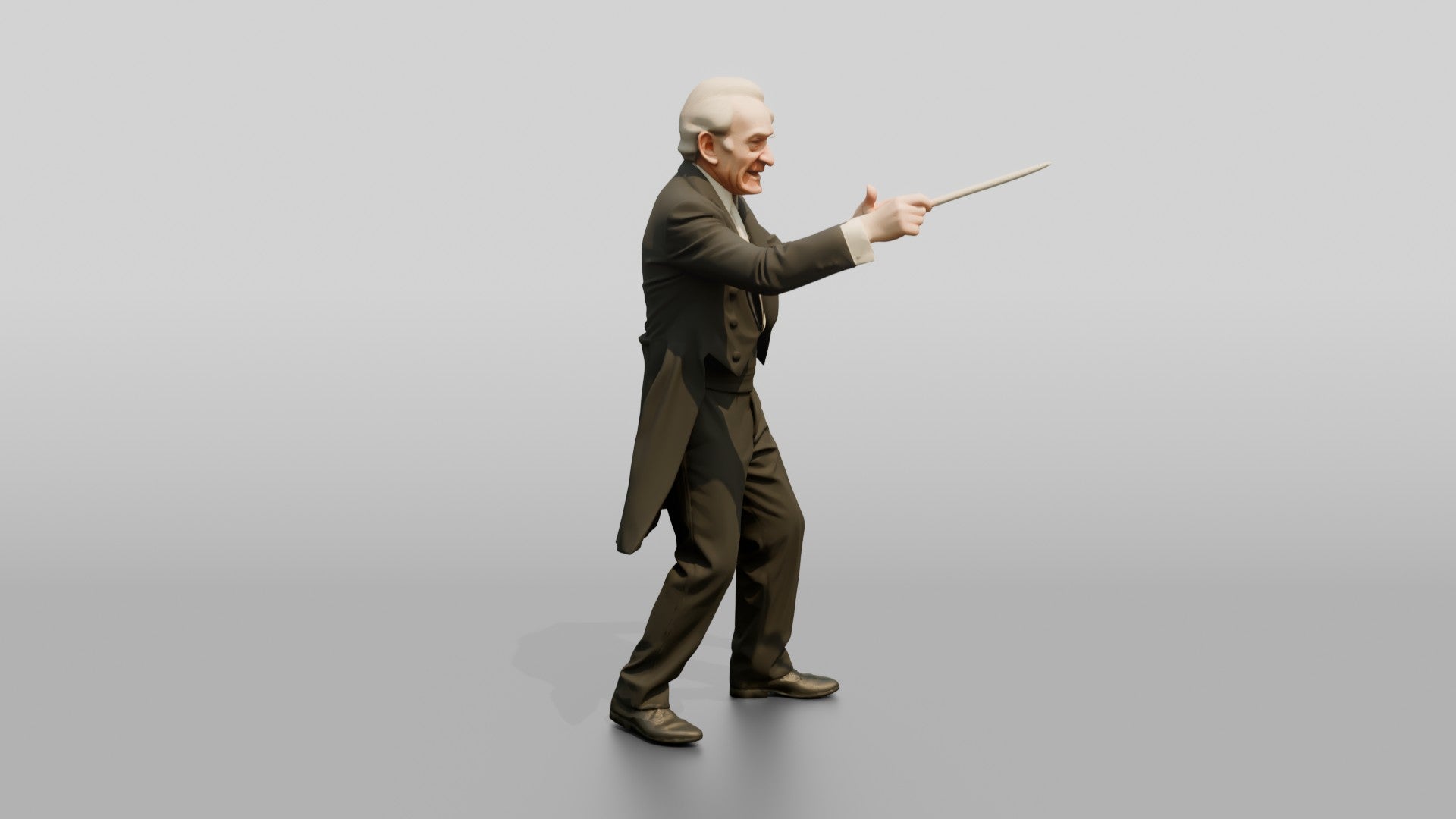 Orchestra Conductor Waving Baton