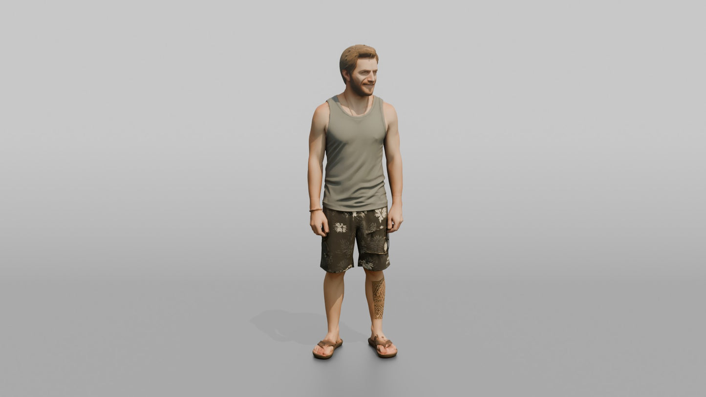 Vacationer Wearing Tank Top