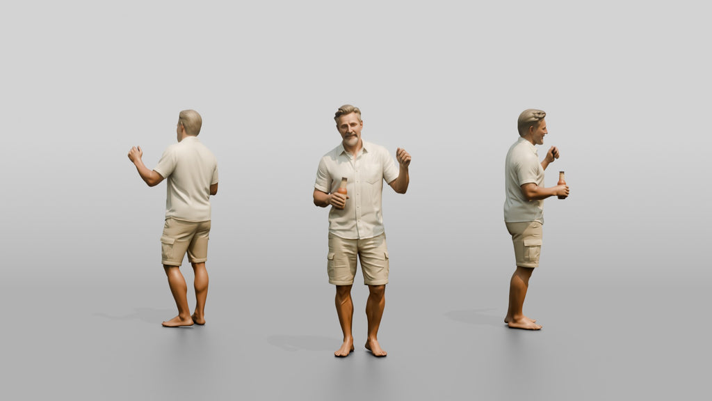 Older Man Dancing with a Beer