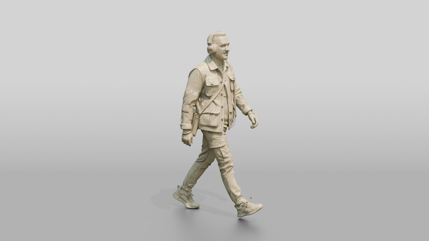 Commuter Walking with Headphones