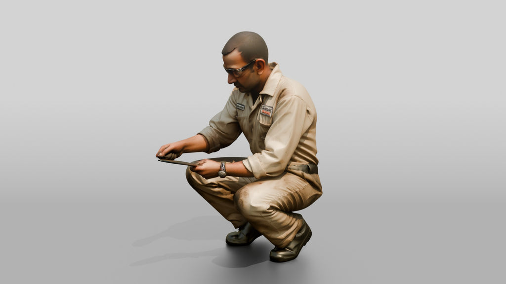 Mechanic Adjusting a Clutch Cable