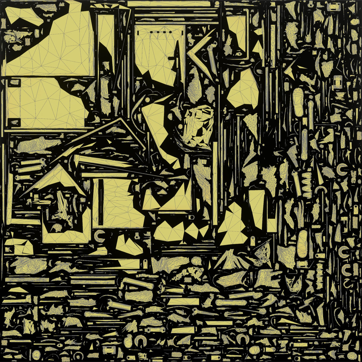 Mechanic Leaning on a Tool Chest - UV layout, metallic roughness map