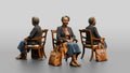 African Senior Woman Seated with Leather Tote Bag