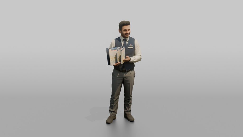 Hispanic Co-Pilot Carrying a Leather Flight Bag