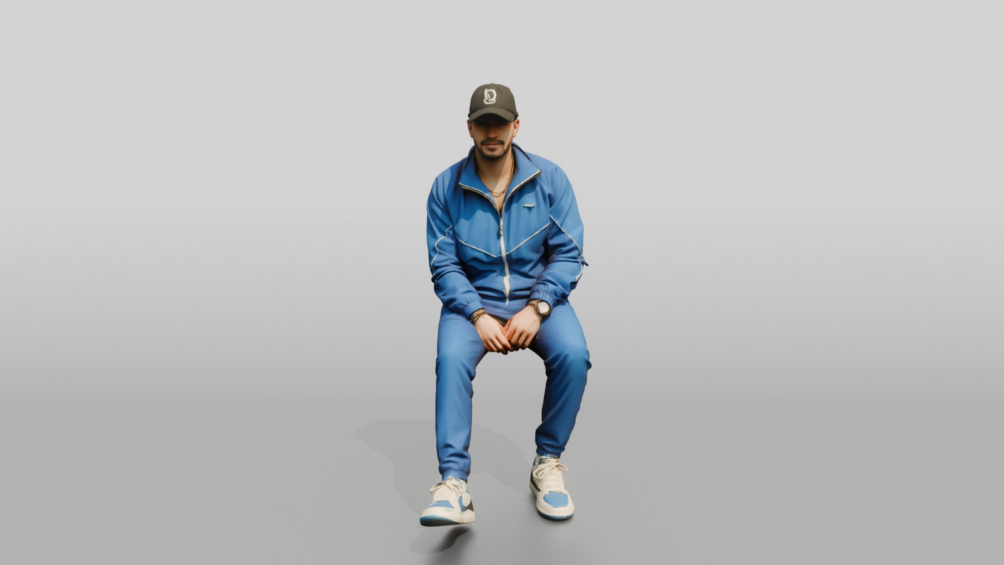 Latino Man in Streetwear Windbreaker