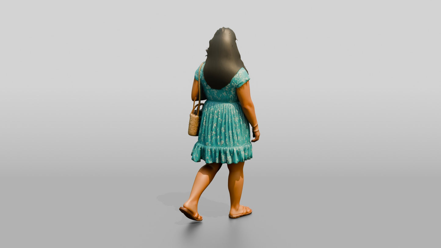 Plus-Size Greek Young Woman Holding a Cold Soda