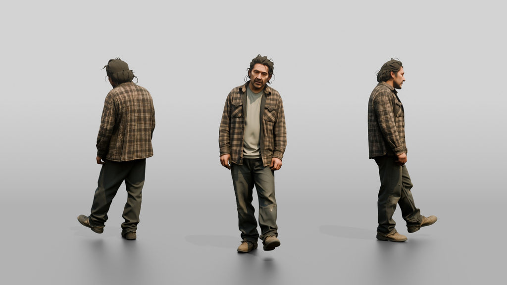 Homeless Man Looking Disheveled and Swaying Slightly