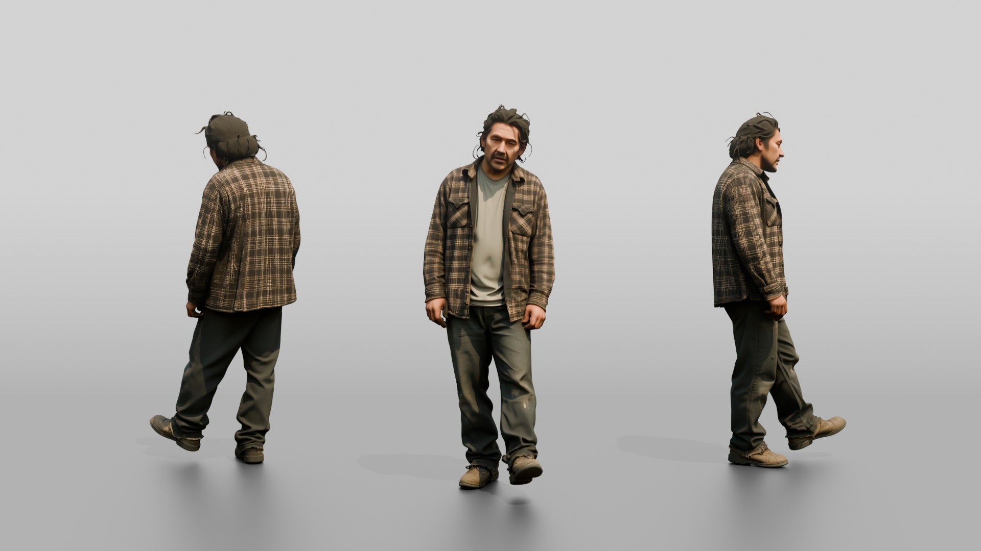 Homeless Man Looking Disheveled and Swaying Slightly