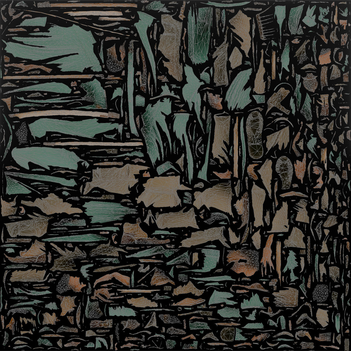Father Holding A Garden Rake, Leaning On It Slightly - UV layout, base color map