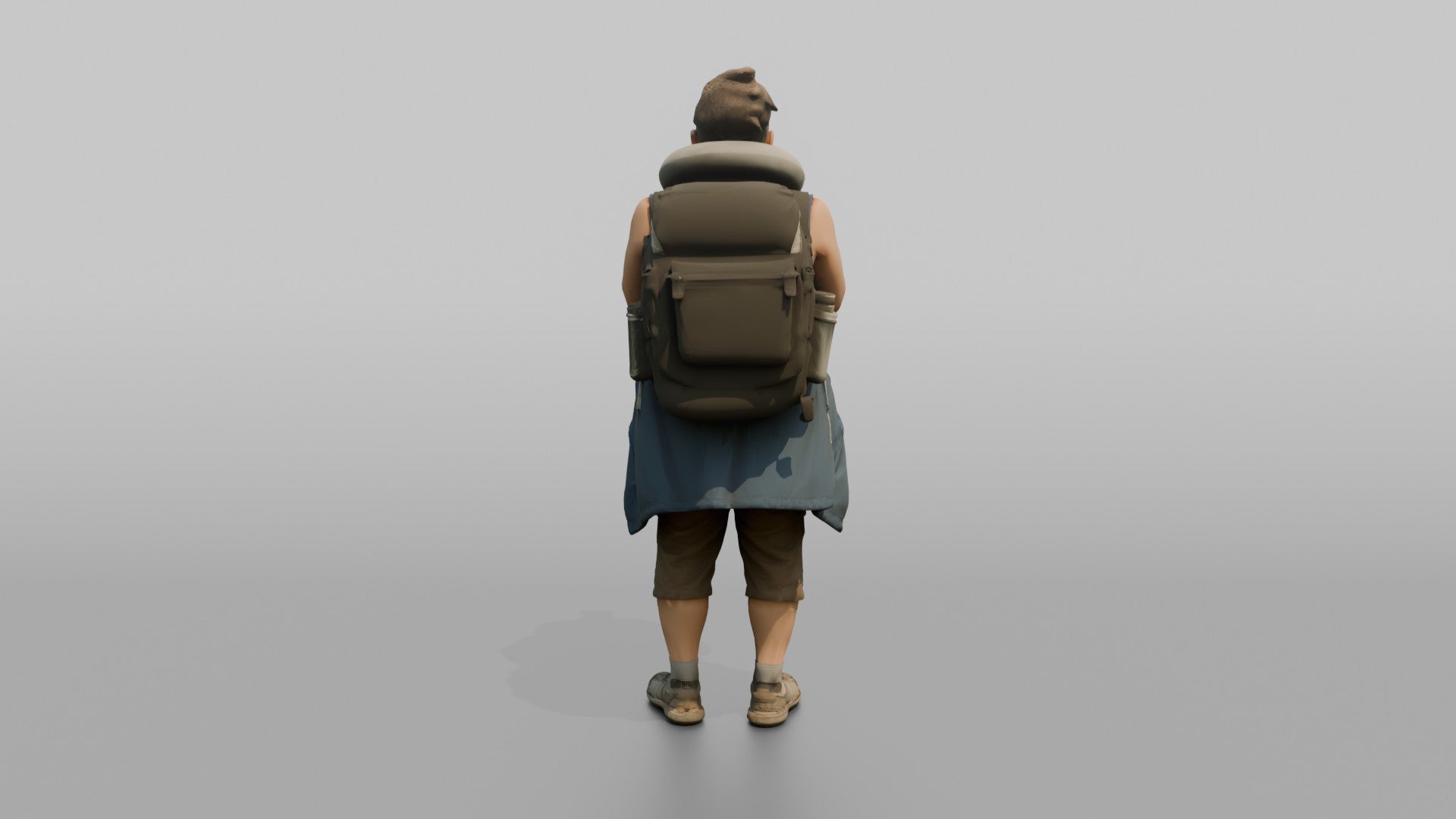 Traveler Hugging Her Carry-On Bag
