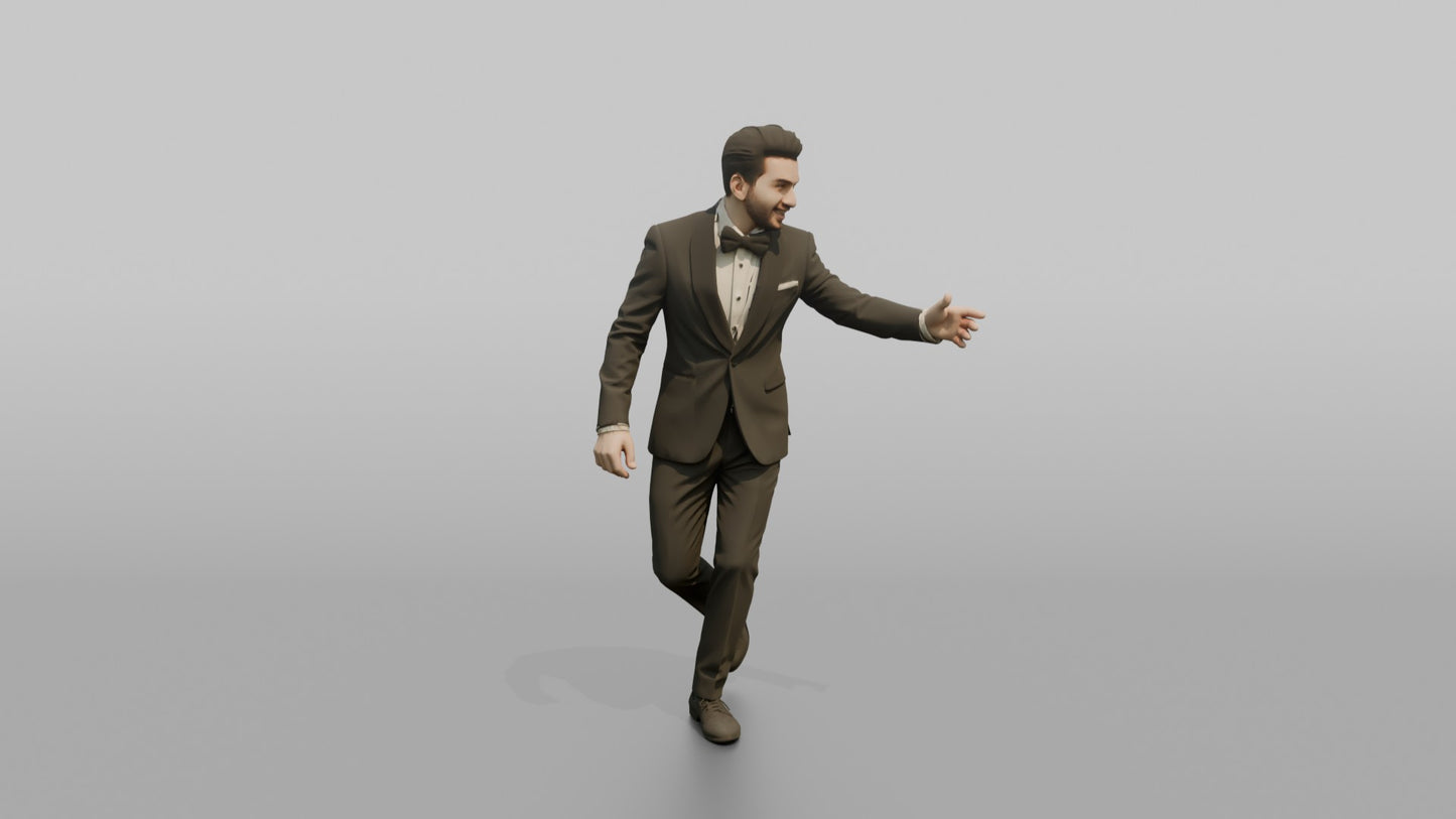 Middle Eastern Groom Mid-Dance Step