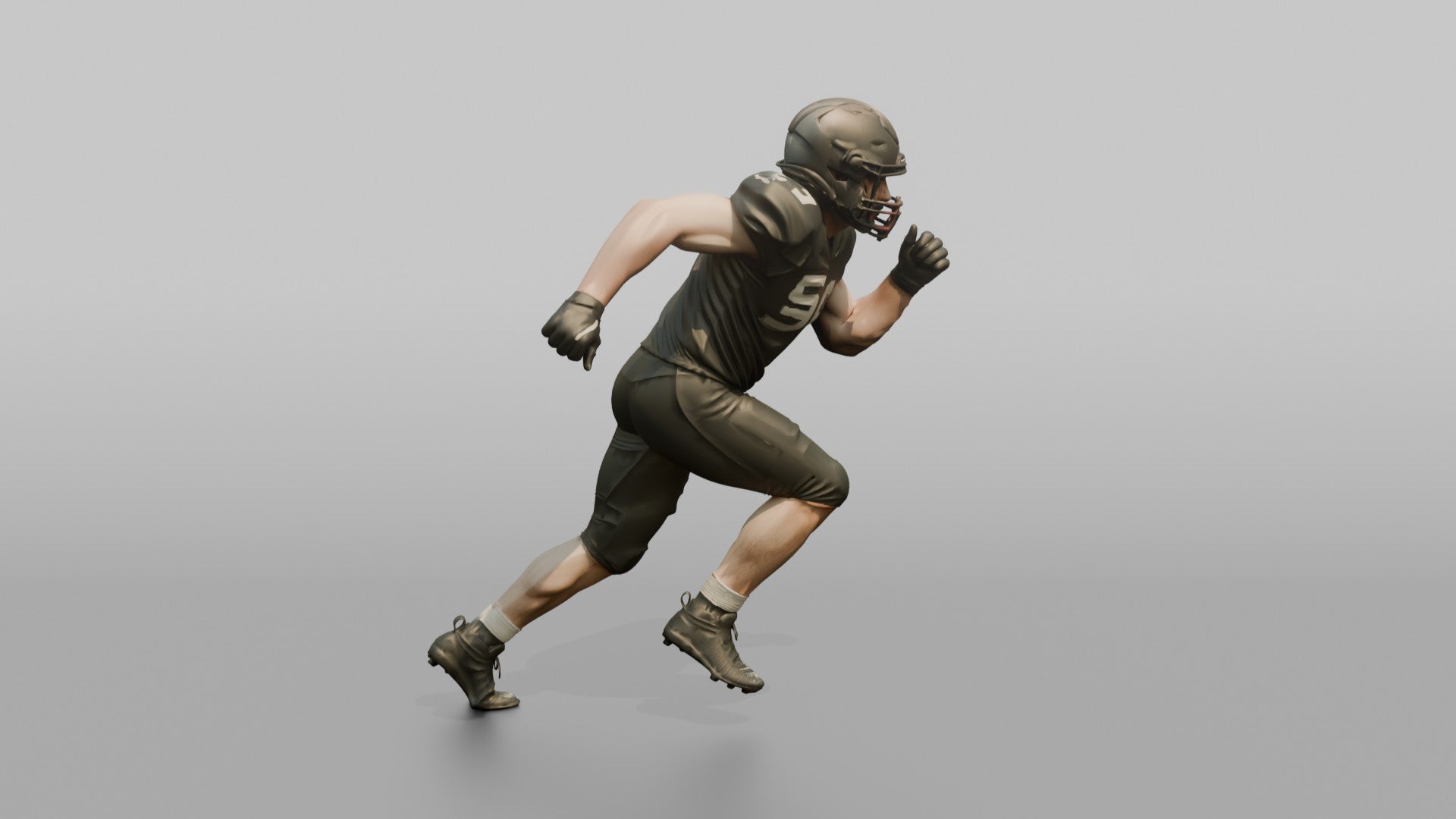 Linebacker Sprinting to Close on a Ball Carrier