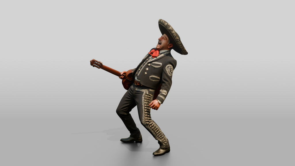 Mariachi Singer in Sombrero