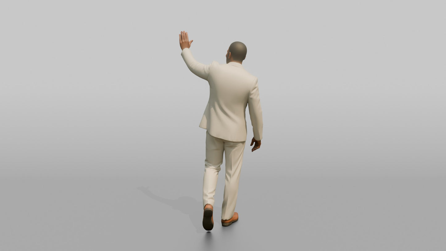 Black Groom High-Fiving an Invisible Guest