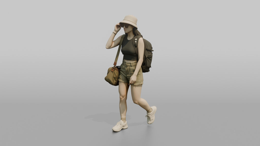 Traveler Putting On Sunglasses In Terminal