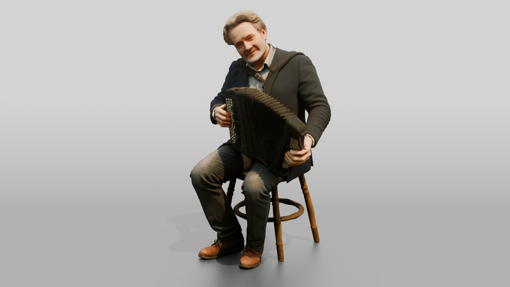 Accordion Player with Button Accordion