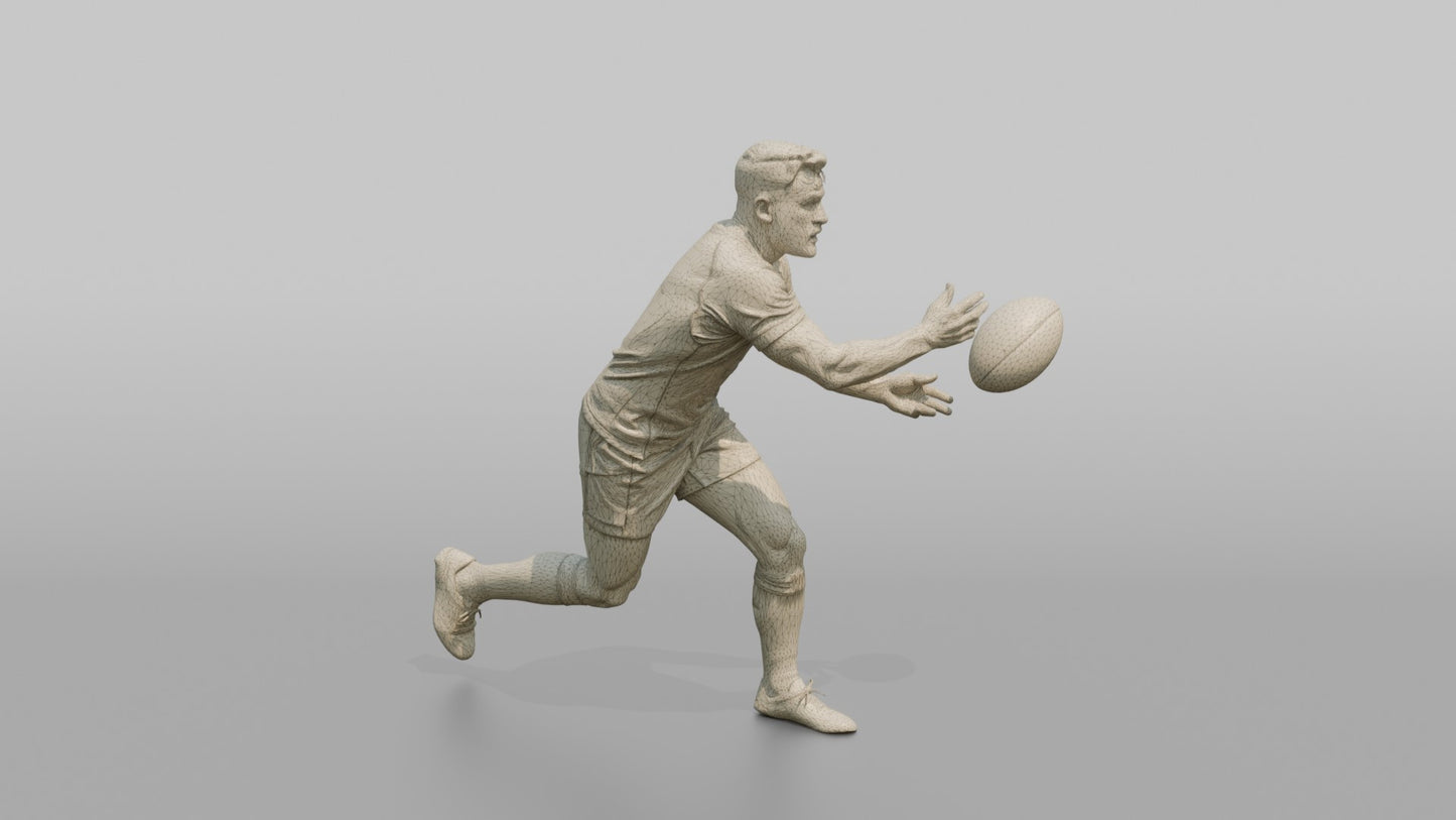 Irish Fly-Half Delivering a Rapid Spin Pass