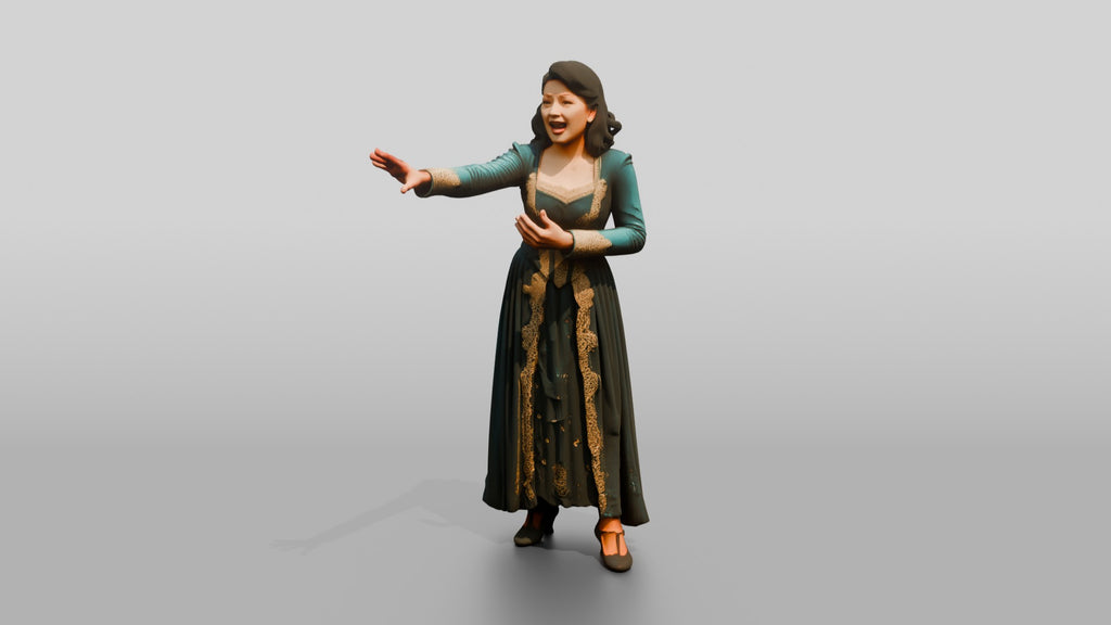 Musical Theater Singer with Dramatic Gesture