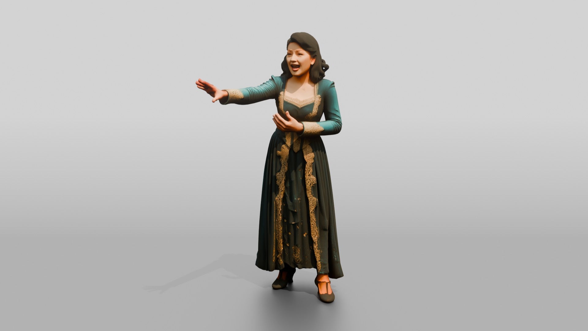 Musical Theater Singer with Dramatic Gesture