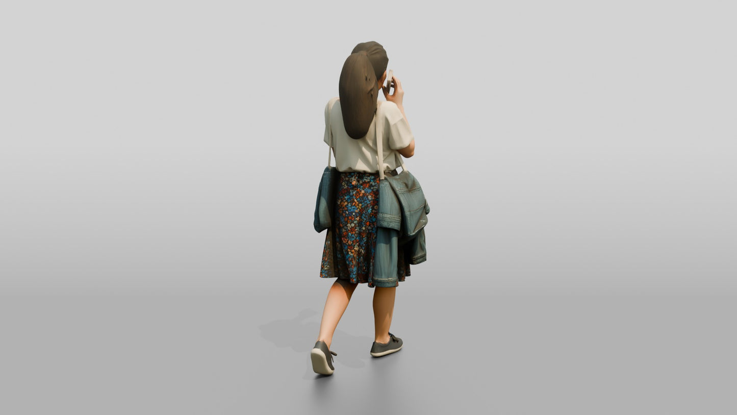Curvy Spanish Teenage Girl Chatting on the Phone