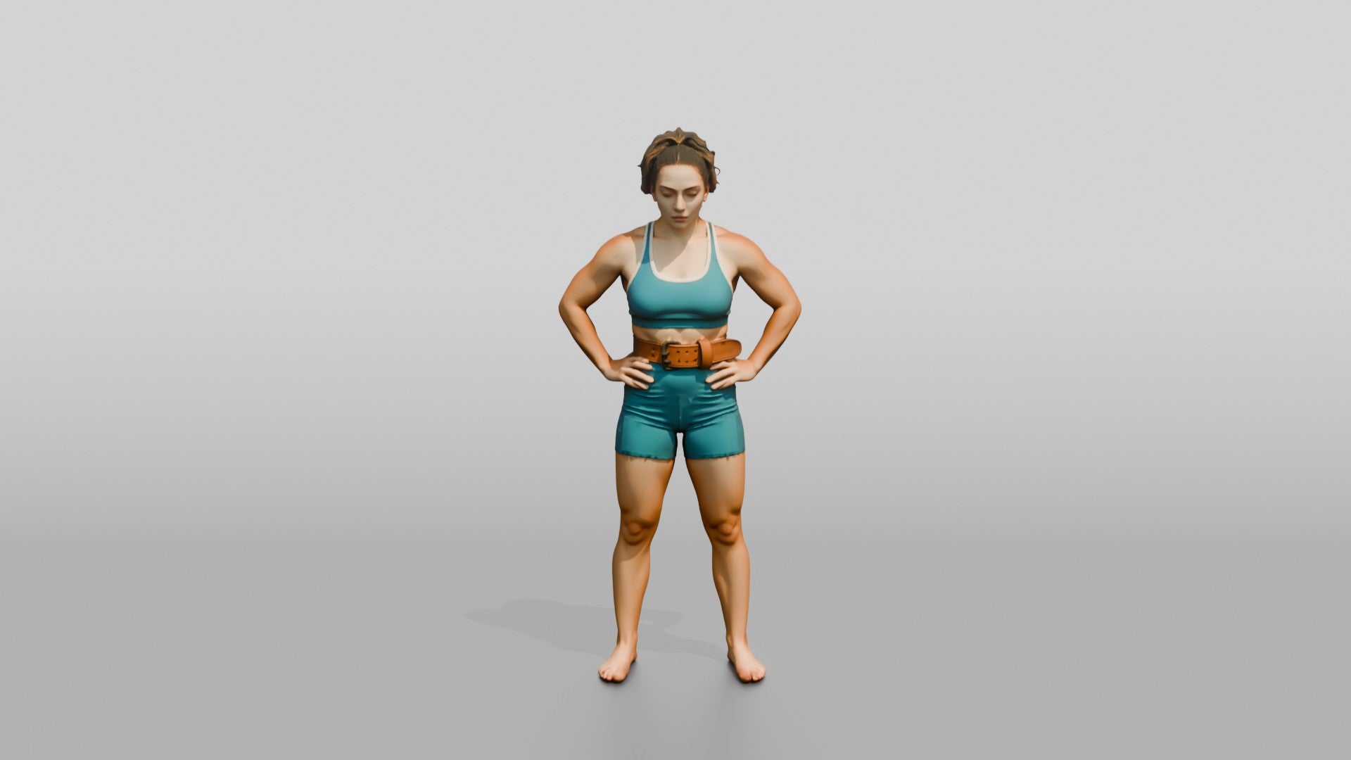 Woman Resting Hands on Hips