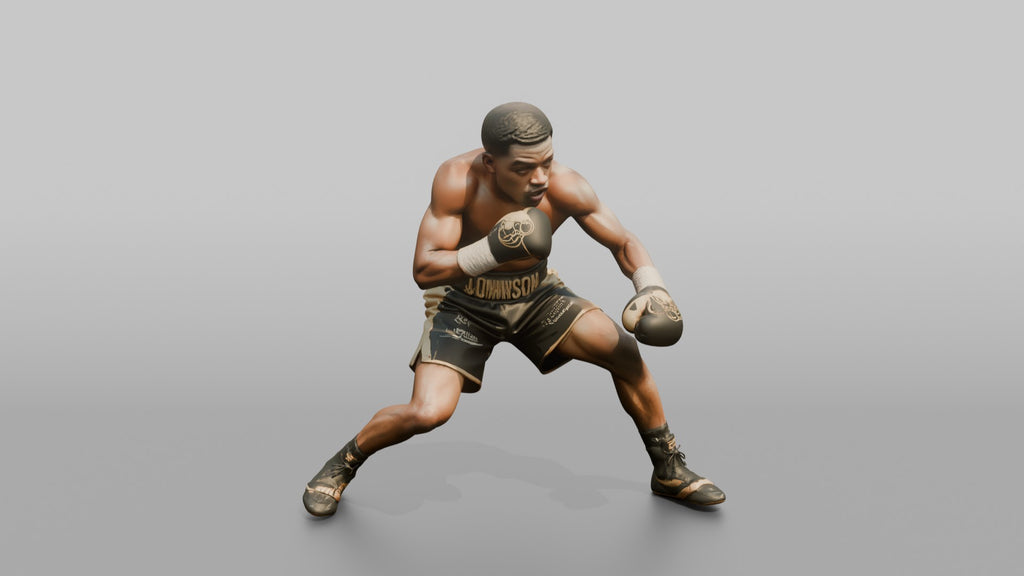 Boxer Ducking Under a Punch with Rapid Head Movement