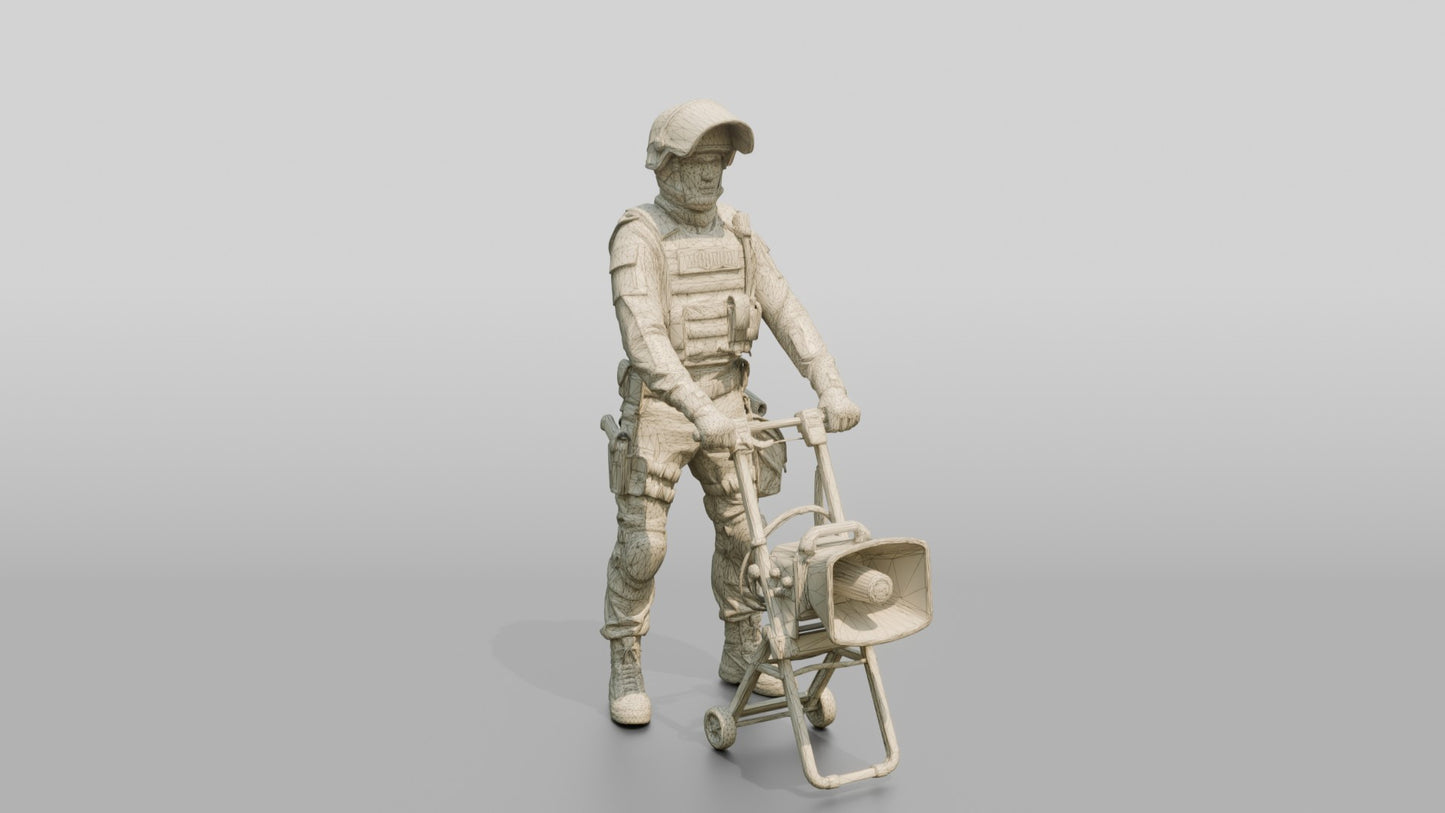 Riot Police Officer with Equipment