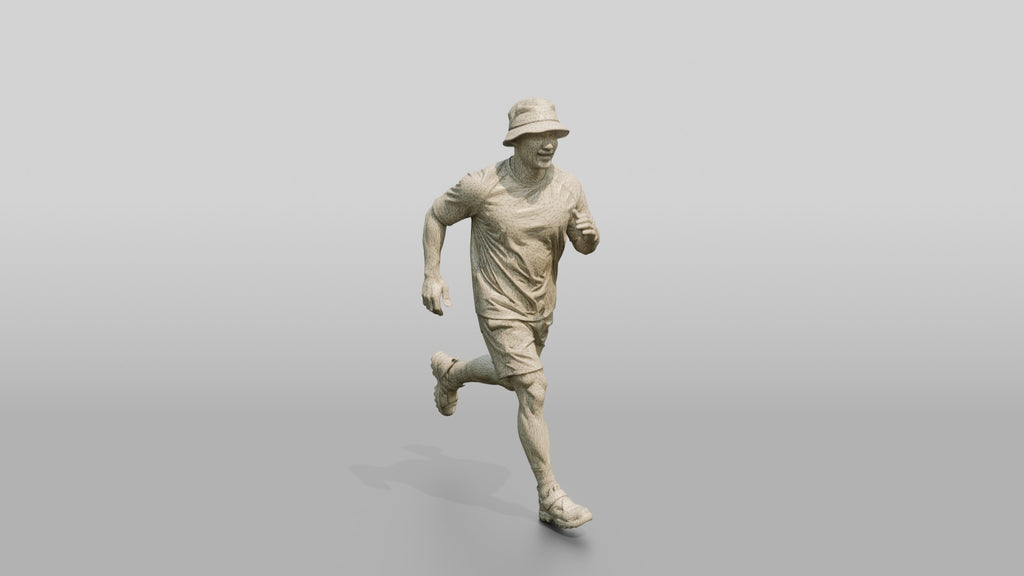 Man Swinging Arms in Beach Jog