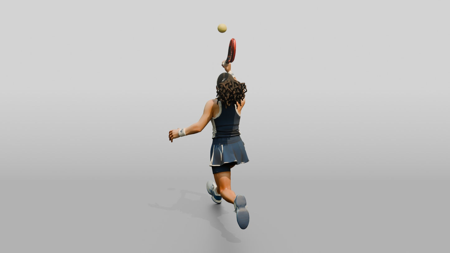 Female Tennis Player Hitting a Defensive Lob