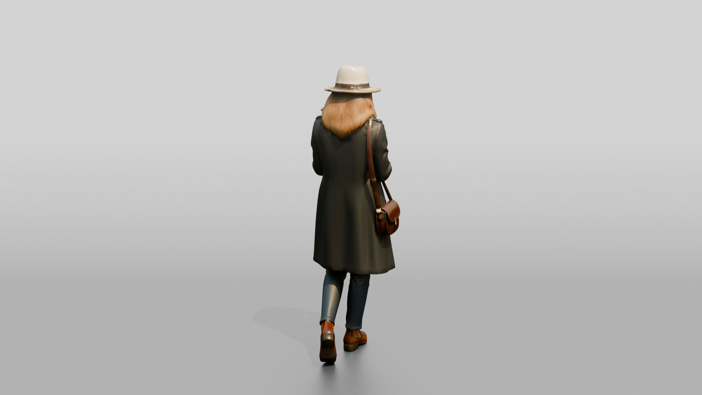 Woman Consulting Phone Map
