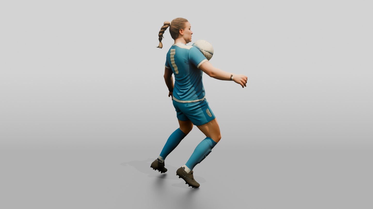 Soccer Player High Chest Trap