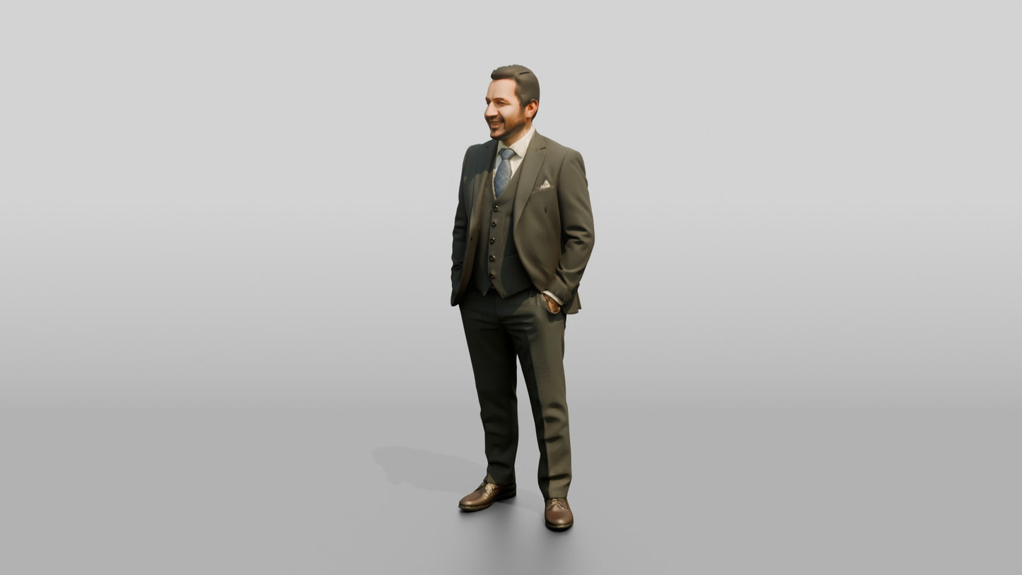 Businessman with Hands in His Pockets
