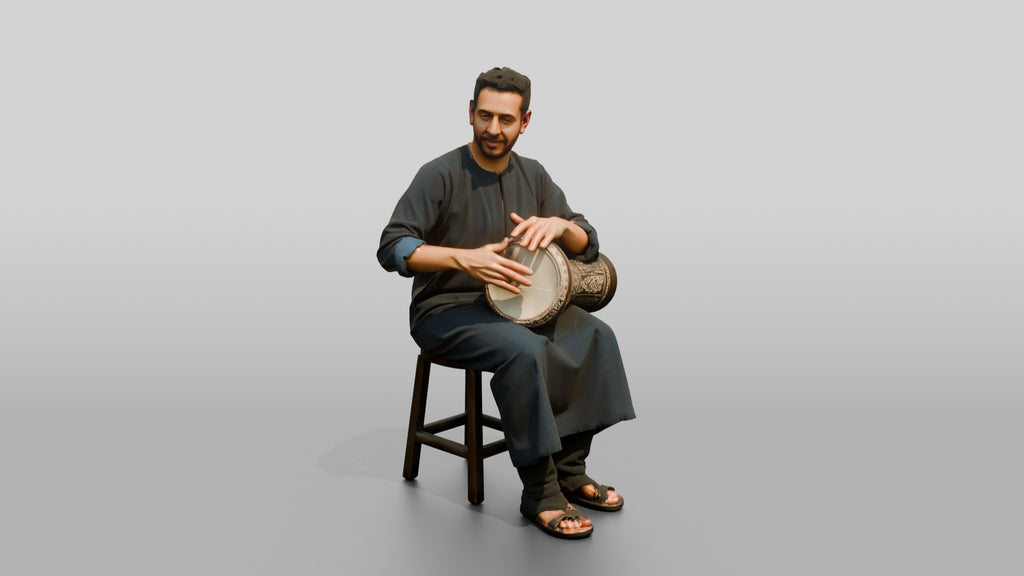 Darbuka Drummer Playing Goblet Drum
