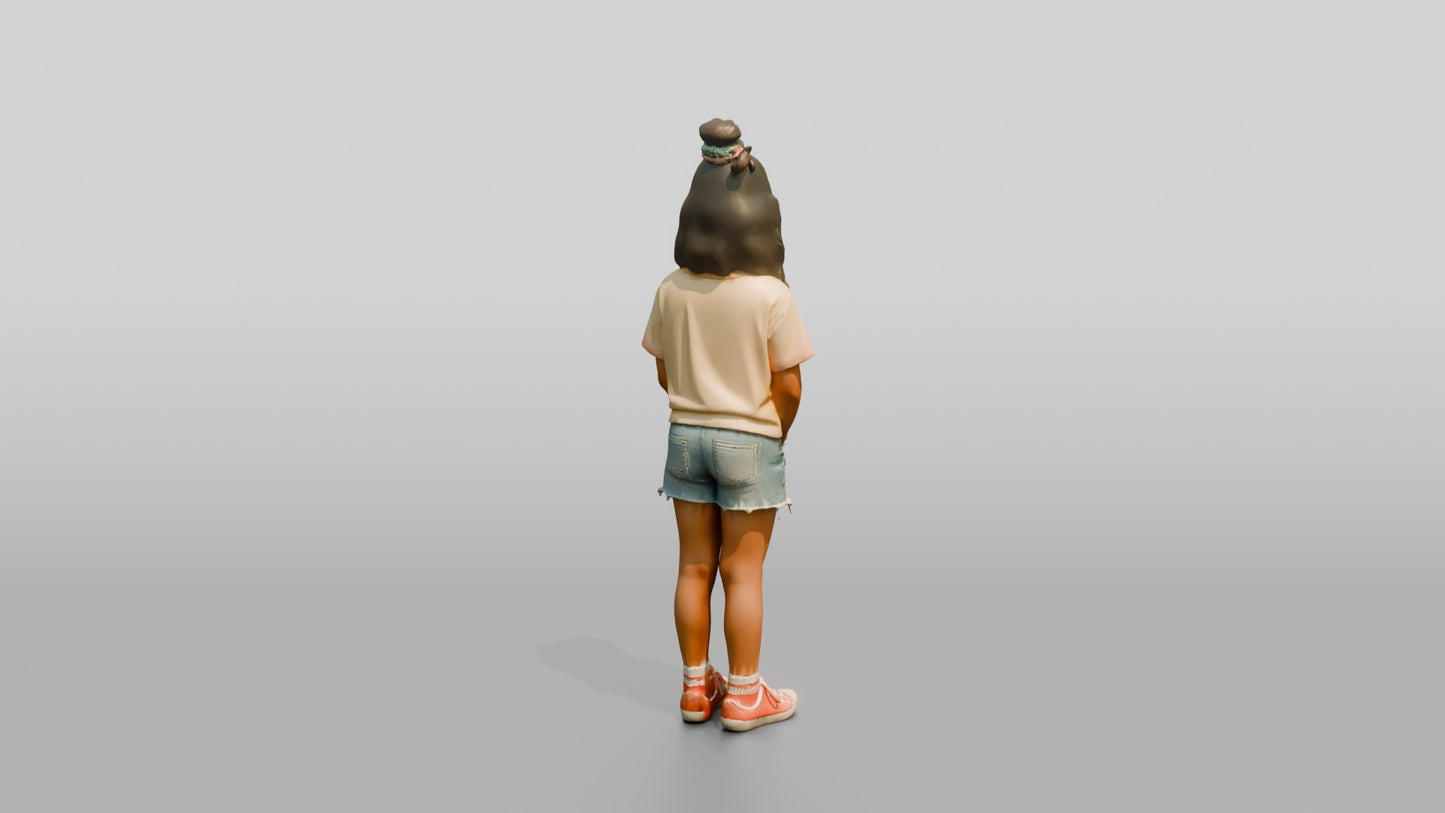 Latina Girl in Vintage T-Shirt