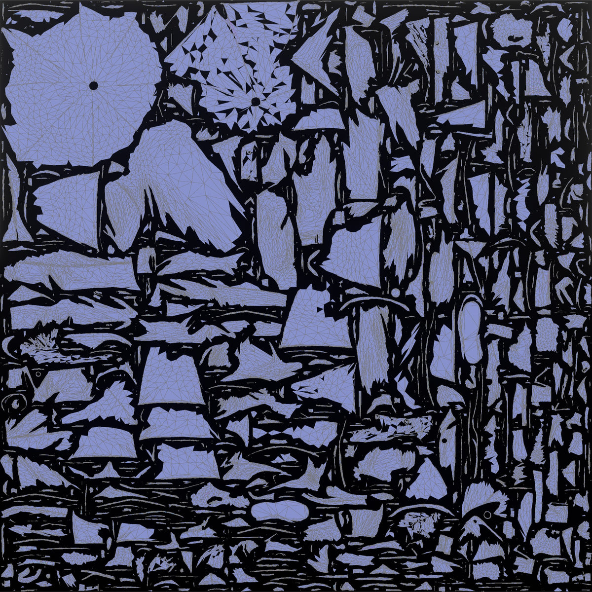 Father Holding An Umbrella Overhead, Looking Up At The Sky - UV layout, normal map