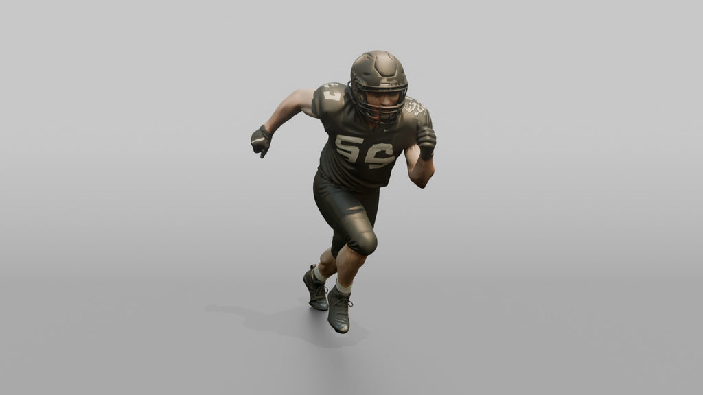 Linebacker Sprinting to Close on a Ball Carrier