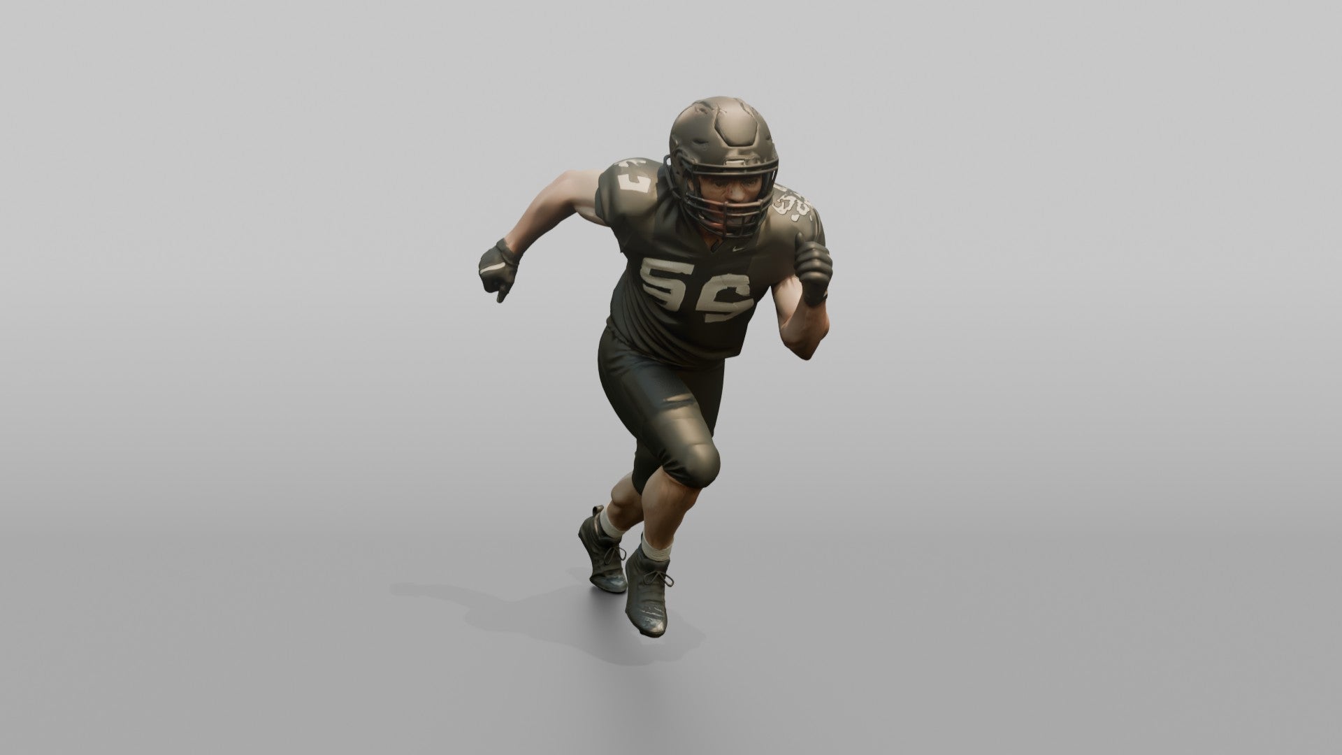 Linebacker Sprinting to Close on a Ball Carrier