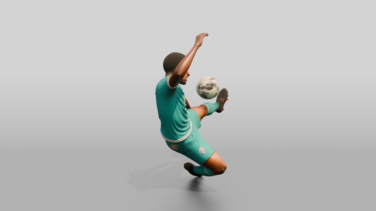 Soccer Player Scissor Kick